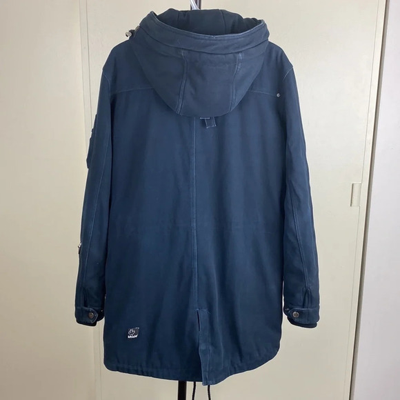 Shabby chic Khujo vintage zip  up moto military field jacket size large - Picture 3 of 17